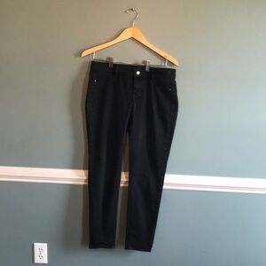 White House | Black Market slim leg black stretch jeans. Size S